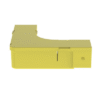 Ángulo Recto a 90º Horizontal con Tapa, Para Canaletas FiberRunner™ 2X2, Color Amarillo
