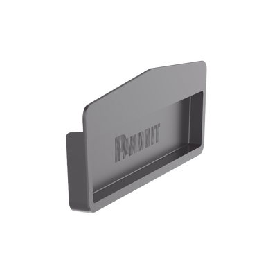 Tapa Final Para Canaletas FiberRunner™ 12x4, de Instalación a Presión, Color Negro