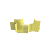 Accesorio de 4 Vías Horizontal, Con Ángulos a 90º, Para Canaletas FiberRunner™ 6X4, Color Amarillo
