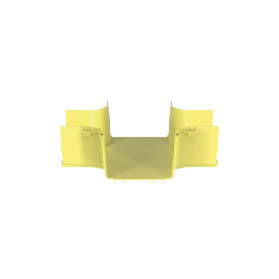 Accesorio de 4 Vías Horizontal, Con Ángulos a 90º, Para Canaletas FiberRunner™ 6X4, Color Amarillo