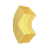 Bajada Vertical Interior de 90º con Tapa, Para uso con Canaletas 4X4 FiberRunner™, Color Amarillo