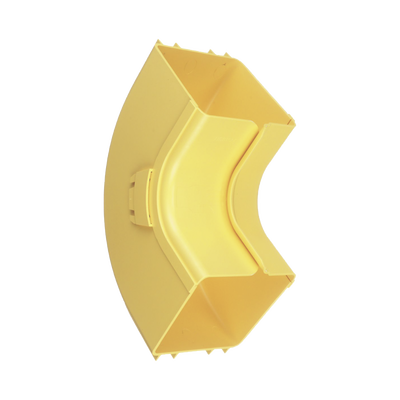 Bajada Vertical Interior de 90º con Tapa, Para uso con Canaletas 4X4 FiberRunner™, Color Amarillo