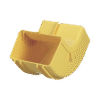 Bajada Vertical Interior de 90º con Tapa, Para uso con Canaletas 6X4 FiberRunner™, Color Amarillo