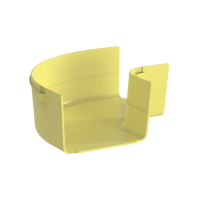 Ángulo Recto a 90º Horizontal, Para Canaletas FiberRunner™ 6X4, Color Amarillo Ángulo Recto a 90º Horizontal, Para Canaletas FiberRunner™ 6X4, Color Amarillo