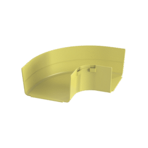 Ángulo Recto a 90º Horizontal, Para Canaletas FiberRunner™ 6X4, Color Amarillo