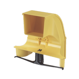 Bajada Para Canaleta FiberRunner™, Uso con Medidas 4x4, 6X4, 12X4, o 24X12, Con Reducción a 4X4, Color Amarillo