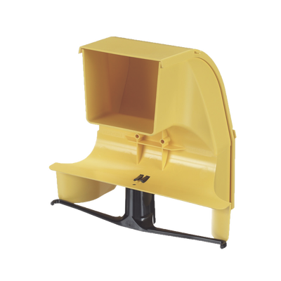 Bajada Para Canaleta FiberRunner™, Uso con Medidas 4x4, 6X4, 12X4, o 24X12, Con Reducción a 4X4, Color Amarillo Bajada Para Canaleta FiberRunner™, Uso con Medidas 4x4, 6X4, 12X4, o 24X12, Con Reducción a 4X4, Color Amarillo