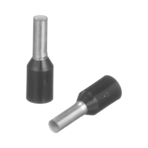 Ferrule Aislado Para Cables 16 AWG, PIN de 6 mm de Longitud, Mango Color Negro, Paquete de 500 Piezas.