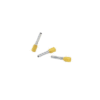 Ferrúl de cobre DIN Amarillo para Cable 10 AWG con largo 12 mm. Paquete de 100 Piezas