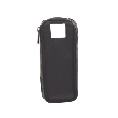 Funda Reforzada en Piel para Cinto, con Cierre y Amplio Visor Frontal Transparente para Radios Aéreos IC-A25.