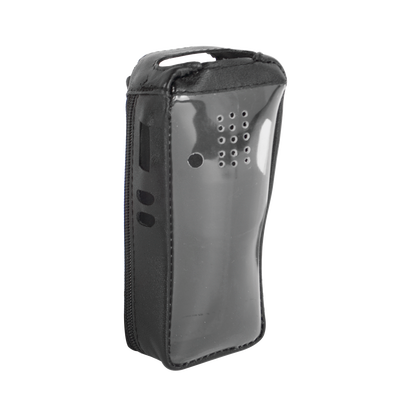 Funda Reforzada de Piel con Frente Transparente para Radios TK-2312/ TK3312K.