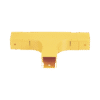 Accesorio en T Horizontal, Con Ángulos a 90º, Para Canaletas FiberRunner™ 2X2, Color Amarillo Accesorio en T Horizontal, Con Ángulos a 90º, Para Canaletas FiberRunner™ 2X2, Color Amarillo