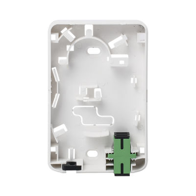 Caja Terminal de Fibra Óptica (Roseta) con 2 acopladores SC/APC, blanca Caja Terminal de Fibra Óptica (Roseta) con 2 acopladores SC/APC, blanca
