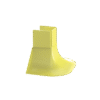 Accesorio Para Control de Radio de Curvatura, Para Bajadas de Cable con Canaletas FiberRunner 2x2, Color Amarillo