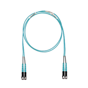 Jumper de Fibra Optica Multimodo 50/125 OM3, SC-SC Duplex, LSZH (Cero Halógenos), Color Aqua, 2 Metros