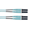 Jumper de Fibra Optica Multimodo 50/125 OM3, LC-LC Duplex, LSZH (Cero Halógenos), Color Aqua, 2 Metros