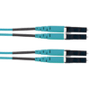 Jumper de Fibra Optica Multimodo 50/125 OM3, LC-LC Duplex, LSZH (Cero Halógenos), Color Aqua, 3 Metros