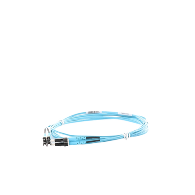Jumper de Fibra Optica Multimodo 50/125 OM3, LC-LC Duplex, OFNR (Riser), Color Aqua, 3 Metros