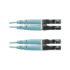 Jumper de Fibra Optica Multimodo 50/125 OM3, LC-LC Duplex, OFNR (Riser), Color Aqua, 4 Metros
