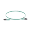 Jumper de Fibra Optica Multimodo 50/125 OM3, LC-LC Duplex, OFNR (Riser), Color Aqua, 5 Metros