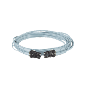 Jumper de Fibra Optica Multimodo 50/125 OM3, LC-LC Duplex, OFNR (Riser), Color Aqua, 7 Metros