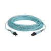 Jumper de Fibra Optica Multimodo 50/125 OM3, LC-LC Duplex, OFNR (Riser), Color Aqua, 15 Metros