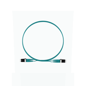 Jumper de Fibra Optica Multimodo 50/125 OM4, LC-LC Duplex, LSZH, Color Aqua, 2 Metros