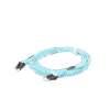 Jumper de Fibra Optica Multimodo 50/125 OM4, LC-LC Duplex, OFNR (Riser), Color Aqua, 3 Metros Jumper de Fibra Optica Multimodo 50/125 OM4, LC-LC Duplex, OFNR (Riser), Color Aqua, 3 Metros
