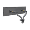 Montaje de Escritorio articulado para 2 monitores de 22"-32" / Soporta hasta 15 kg x brazo / Vesa 75 x 75 / 100 x 100 / Acero / Giro: 360°
