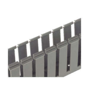 Canaleta Ranurada de PVC sin Tapa, Tipo G, 3.25 in de Ancho, 3.12 in de Alto y 1828.8 mm de Largo, Color Gris