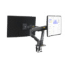 Montaje de Escritorio articulado para 2 monitores de 27-34" / Soporta hasta 16 kg por brazo/ Vesa 75 x 75 / 100 x 100 / Acero / Giro: 360°