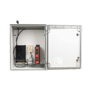 Switch PoE Industrial para exterior / 8 puertos Gigabit con 8 puertos PoE 802.3at / Protección térmica 2P, 16A, Corriente Alterna 400 Vca Switch PoE Industrial para exterior / 8 puertos Gigabit con 8 puertos PoE 802.3at / Protección térmica 2P, 16A, Corriente Alterna 400 Vca