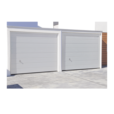 Puerta de Garage de Alta Calidad / Linea Central / Color Blanco 20X8 pies, AISLADA, Estilo Americana.