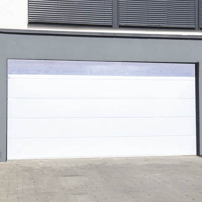 Puerta de Garage de Alta Calidad / Linea Central / Color Blanco 20X9 pies, AISLADA, Estilo Americana.