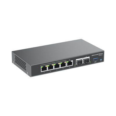 4 en 1: Firewall Nueva Generación, Router, PBX IP, Switch Gigabit de 5 Puertos (4 PoE) y 2 Puertos SFP 2.5 Gigabit
