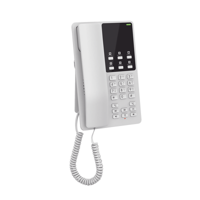 Teléfono IP Hotelero, 2 líneas SIP con 2 cuentas, codec Opus, IPV4/IPV6, color blanco, con gestión en la nube GDMS