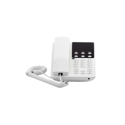 Teléfono IP Hotelero Wi-Fi, 2 líneas SIP con 2 cuentas, codec Opus, IPV4/IPV6, color blanco, con gestión en la nube GDMS
