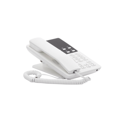 Teléfono IP Hotelero Wi-Fi, 2 líneas SIP con 2 cuentas, codec Opus, IPV4/IPV6, color blanco, con gestión en la nube GDMS
