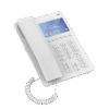Teléfono IP Hotelero con pantalla LCD a color, 2 líneas SIP con 2 cuentas, codec Opus, IPV4/IPV6, color blanco, con gestión en la nube GDMS