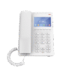 Teléfono IP WiFi Hotelero con pantalla LCD a color, 2 líneas SIP con 2 cuentas, codec Opus, IPV4/IPV6, color blanco, con gestión en la nube GDMS
