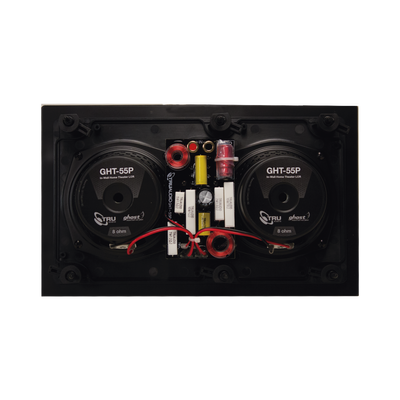 altavoces de montaje en la pared | woofers dobles de 5in | tweeter de 1in | 100W | 8ohms