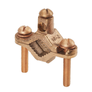 Abrazadera de Bronce para Tierra Física para Conductor 2 AWG, 1 Pieza Abrazadera de Bronce para Tierra Física para Conductor 2 AWG, 1 Pieza