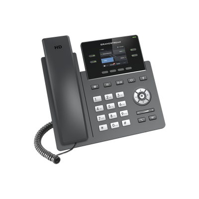 Teléfono IP Grado Operador, 4 líneas SIP con 2 cuentas, pantalla a color 2.4", codec Opus, IPV4/IPV6 con gestión en la nube GDMS