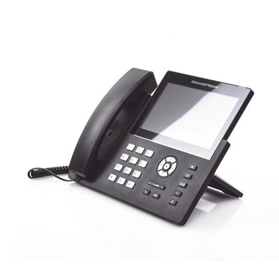 Teléfono IP Wi-Fi, Grado Operador, 12 líneas SIP con 6 cuentas, pantalla táctil 7", puertos Gigabit, Bluetooth, PoE, codec Opus, IPV4/IPV6 con gestión en la nube GDMS