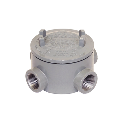 Caja para Áreas Peligrosas con Tapa Tipo GRX de 2" (51 mm) / Con 4 Entradas / Aluminio libre de Cobre. Caja para Áreas Peligrosas con Tapa Tipo GRX de 2" (51 mm) / Con 4 Entradas / Aluminio libre de Cobre.