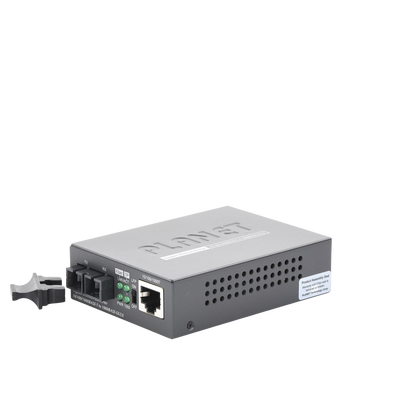 Convertidor de Medios 1000 Mbps UTP/Fibra Óptica Mono-Modo Hasta 20 Km, Conector SC