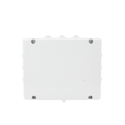 Caja de derivación de PVC Auto-extinguible con 12 entradas, tapa atornillada, 380x300x120 MM, Para Exterior (IP55)