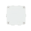 Caja de derivación de PVC Auto-extinguible con 6 entradas, tapa y tornillo de media vuelta de 1/4", 100x100x50 MM (Medidas internas, mayor área permisible para el cable, Para exterior (IP55)