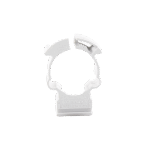 Soporte de collar (Abrazadera), PVC Auto-extinguible, cerrado para tubería de 20 mm Soporte de collar (Abrazadera), PVC Auto-extinguible, cerrado para tubería de 20 mm