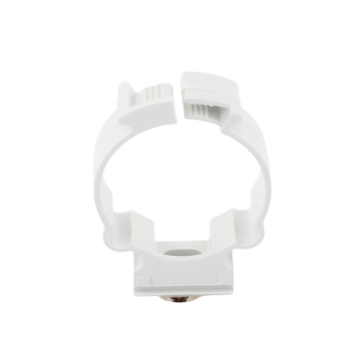 Soporte de collar (Abrazadera), PVC Auto-extinguible, cerrado para tubería de 32 mm Soporte de collar (Abrazadera), PVC Auto-extinguible, cerrado para tubería de 32 mm